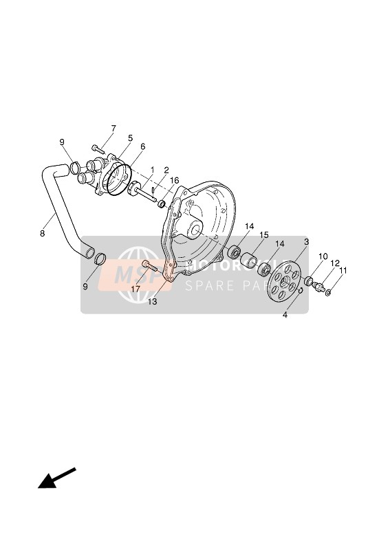 Yamaha YQ50 AEROX 2004 Water Pump for a 2004 Yamaha YQ50 AEROX